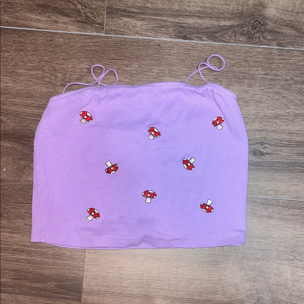 Rue21 Lavender Tank Top with Embroidery